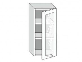 19.40.3 Шкаф настенный (h=913) на 400мм с 1-ой стекл. дверцей в Чёрмозе - chyormoz.magazin-mebel74.ru | фото