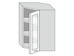 19.60.3у Шкаф настенный (h=913) угловой на 600мм со стекл. дверцей в Чёрмозе - chyormoz.magazin-mebel74.ru | фото