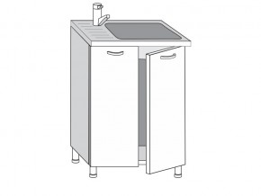 2.60.2мн Шкаф-стол на 600мм под накладную мойку с 2-мя дверцами в Чёрмозе - chyormoz.magazin-mebel74.ru | фото