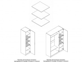 Комплект полок шкафа 1 дверного или 3 дверного в Чёрмозе - chyormoz.magazin-mebel74.ru | фото