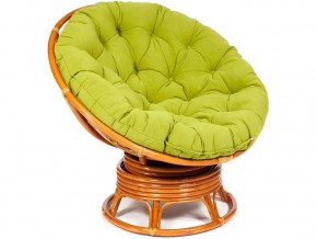 Кресло-качалка Papasan w 23/01 B с подушкой Cognac, флок Олива в Чёрмозе - chyormoz.magazin-mebel74.ru | фото