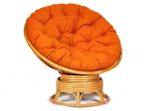 Кресло-качалка Papasan w 23/01 B с подушкой Honey, ткань Оранжевый в Чёрмозе - chyormoz.magazin-mebel74.ru | фото