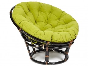 Кресло Papasan 23/01 W с подушкой Antique brown, флок Олива в Чёрмозе - chyormoz.magazin-mebel74.ru | фото