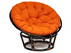 Кресло Papasan 23/01 W с подушкой Antique brown, ткань Оранжевый в Чёрмозе - chyormoz.magazin-mebel74.ru | фото