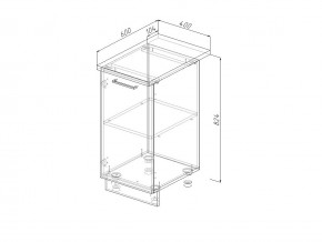 Н 40 Модуль нижний Без Столешницы МН 40 в Чёрмозе - chyormoz.magazin-mebel74.ru | фото