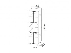 П600/2140 Пенал 600/2140 в Чёрмозе - chyormoz.magazin-mebel74.ru | фото