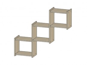 Полка Квадро ясень шимо светлый в Чёрмозе - chyormoz.magazin-mebel74.ru | фото