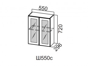 Ш550с/720 Шкаф навесной 550/720 (со стеклом) в Чёрмозе - chyormoz.magazin-mebel74.ru | фото