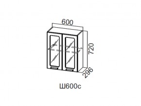 Ш600с/720 Шкаф навесной 600/720 (со стеклом) в Чёрмозе - chyormoz.magazin-mebel74.ru | фото