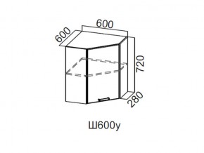 Ш600у/720 Шкаф навесной 600/720 (угловой) в Чёрмозе - chyormoz.magazin-mebel74.ru | фото