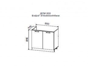 Шкаф нижний ДСМ800 под мойку в Чёрмозе - chyormoz.magazin-mebel74.ru | фото