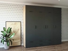 Шкаф распашной 2400К Антрацит в Чёрмозе - chyormoz.magazin-mebel74.ru | фото